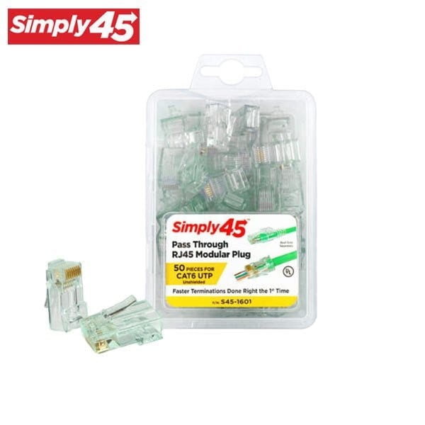 Pass Through Green Tint - Cat6 UTP - 50pc Clamshell